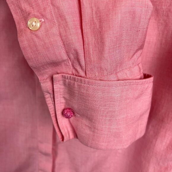 RALPH LAUREN Collection Classics cotton pink button down shirt top blouse size 2 - Picture 6 of 7